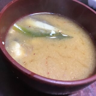 ゲンゲと下仁田葱の味噌汁。